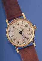 LONGINES Herrenarmbanduhr Modell Railroad, Ref.-Nr. 16992, Schweiz/USA um 1953, GG-filledGeh., Rundform D. 31 mm, Boden u. Glasrand gedr., ...