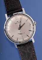 ZENITH Herrenarmbanduhr Modell Waterproof, Ref.-Nr. 333A179, Schweiz, Edelst., Boden ge- schr., vers. Blatt, Orig.-Lederb. m. Edelst.- Stiftschl., ...