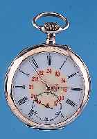 PHENIX Herrentaschenuhr Modell Lepine, Ref.-Nr. 55892/43, Schweiz um 1913, Silber, perf. Emailbl. m. goldgep. Minuterie, innen rot 13- 24, Monogr. ...