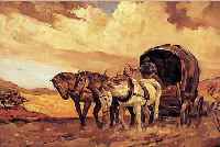 JONGERT, WOHL HOLLäNDISCHER MALER, UM 1900, MANN MIT PERDEWAGEN, ÖL/LWD., SIGNIERT, 60 X 80 CM, BAROCKSTILRAHMEN AN EINER ECKE BESCHäDIGT