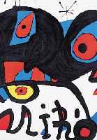 MIRO, JOAN, ZWEI FARBLITHOGRAPHIEN, IM STEIN SIGN., CA. 53 X 49 BZW. 54 X 50 CM