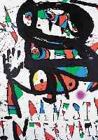 MIRO, JOAN, ZWEI FARBLITHOGRAPHIEN, IM STEIN SIGN., CA. 66 X 48 BZW. 54 X 50 CM