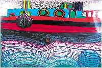 Hundertwasser, Friedensreich, Regentag, Auf Liebe Wellen, Farblithographie mit Metall- foliendruck, num. 1190/3000, ca. 49 x 67 cm Blattgröße