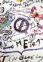 Tinguely, Jean, Farboffset mit kleiner Filzstiftzeichnung, hrsg. vom Louisiana MuseumModerner Art D„nemark 1973, handsigniert und mit ...