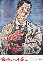 Kokoschka, Oskar, Farboffset der Ausst. der Charlottenborg Dänemark 1960, handsigniert, dat. 22.10.160, ca. 60 x 40 cm