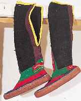 Usbekistanschuh, Größe 41, Leder-Filz-Sticker-ei
