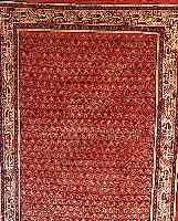Sarogh Mir,Persien ca 365 x 115 cm. Ehz 3. Flor Wolle.ca 20 Jahre.mit 2 Risse.