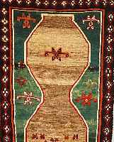 Gabbeh,Persien ca 215 x 124 cm. Wolle auf Wolle.ca 30 Jahre.