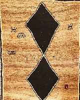Gabbeh,Persien ca 196 x 106 cm. Wolle auf Wolle.ca 30 Jahre.