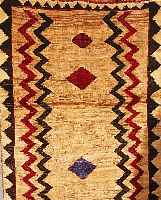 Gabbeh,Persien ca 190 x 102 cm. Wolle/Wolle.ca 30 Jahre.