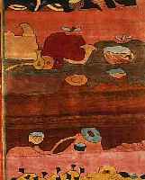 GABBEH,PERSIEN CA 287 X 187 CM. WOLLE AUF WOLLE.