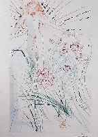 Dali, Salvador, 1904-1989, Der Geliebte wei-det zwischen den Lilien, Radierung mit Pochoirund Golddruck, 1971, handsigniert und num. 121/250, auf ...