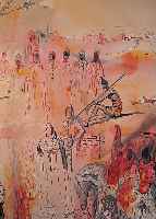 Dali, Salvador, 1904-1989, Tankreds Eid, Farblithographie von 1969 aus: Three Plays by the Marquis de Sade, handsigniert, num. LVII/XC, ca. ...