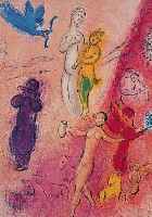 Chagall, Marc, vier Farboffsets aus Daphnis & Chloe, G. Braziller New York 1977, je ca. 31 x 23 cm, PP