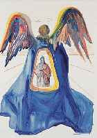 DALI, SALVADOR, 1904-1989, DER GELäUTERTE DATE, FARBHOLZSCHNITT AUS DER GöTTLICHEN KOM- MöDIE, ED. LES HEURES CLAIRES, PARIS 1960, CA. 25,5 ...