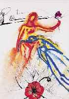 DALI, SALVADOR, 1904-1989, ALICE'S EVIDENCE,FARBHELIOGRAVURE MIT HOLZSCHNITT, AUS ALICE IMWUNDERLAND, ED. RIGAL, NOURISSON NEW YORK 1969WVZ ...