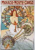 Mucha, Alphone, 1860-1939, Monaco/Monte Carlo, Farblithographie, Ed. Galerie du Centre1986, limit. Auflage, hier 267/350, handsign. von Jiri ...