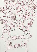 MATISSE, HENRI, 1869-1954, DREI LITHOGRA- PHIEN AUS FLORILEGES DE L'AMOUR DE RONSARD, JE CA. 27 X 21 CM, U.GL., R.