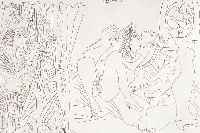 PICASSO, PABLO, DER MALER UND SEIN MODELL, RADIERUNG, HAND- SIGN. UND NUM. 9/50, CA. 15 X 20 CM, PP