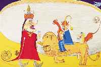 SCHRöDER-SONNENSTERN, FRIEDRICH, FARBLITHO- GRAPHIE AUF BüTTEN VON 1971, HANDSIGN., NUM. 23/275, CA. 71 X 49 CM