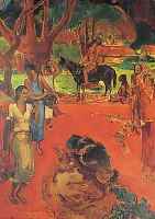 GAUGUIN, PAUL, FAIRA, FARBLITHOGRAPHIE, ED. MARTIN THOMSEN 1948, IM STEIN SIGN., CA. 85 X 68 CM