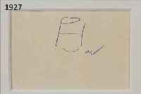 WARHOL, ANDY, 1928-1987, SOUP CAN, KUGEL- SCHREIBERZEICHNUNG AUF PAPIER, MONOGRAMMIERT, CA. 3 X 3.5 CM, PP, U.GL., R.