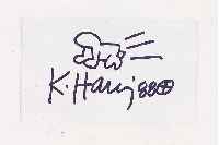 Haring, Keith, 1958-1990, Radiating Baby, Filzstiftzeichnung auf Papier, handsigniert und dat. 88, ca. 5 x 8 cm, PP