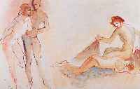 Fini, Leonor, 1908-1989, Farblithographie auf seidigem Japanpapier, re. u. handsign., num. 52/150, ca. 35 x 50 cm, PP., u.Gl., R.