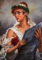 Brandt, Carl, 1831 - 1905 Kopenhagen, Darstellung der Kallipe Muse der epischen Dichtung, 55 x 38 cm, signiert, Rahmen