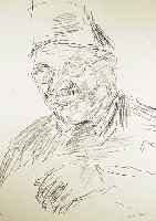 Kokoschka, Oskar, 1886-1980, Lithographie auf Japan-Papier aus der Mappe Jerusalem Faces, handsigniert und num. 137/150, ca. 65 x 49 cm