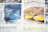 Christo, The Umbrellas, Farboffset, Plakat von 1988, handsign., ca. 61 x 91 cm