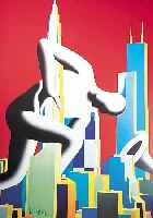 Kostabi, Mark, , geb. 1960 Estland, lebt in New York, Farbserigraphie, handsign., num. 70/100, ca. 100 x 70 cm cm, datiert ...