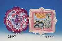 Jahresteller in Porzellan, Rosenthal, 1978, Entwurf Eduardo Paolozzi, num. 2027/3000, ca. 35 x 35 cm, mit Zertifikat