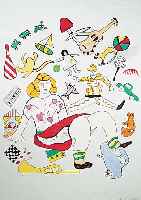 St. Phalle, Niki de, Farblithographie, handsigniert und num. 187/250, ca. 65,5 x 56cm