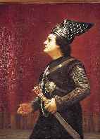 BOCK, BERNHARD, 1872 WEIMAR - 1946, SCHüLER VON KARL FRITZ SMITH AN DER WEIMARER AKADEMIE,WERKE IM LANDESMUSEUM UND STäDT. BESITZ, HIER:LOHENGRIN, ...