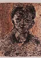 Cezanne, Paul, Radierung, Portrait, auf Bttenpapier, sp„ter Abzug, um 1910, 12 x 10 cm