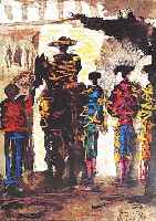 Picasso, Pablo, 2 Farblitos u. 3 Lithos aus Torros e Torreros von 1959, je ca. 36 x 26 cm