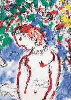 Chagall, Marc, Frühlingstag, Farblithogra- phie, handsigniert, aus DLM Nr. 198, Ed. Mour-lot Nr. 650, Maeght Paris 1972, ca. 35 x 26 cmPP, u.Gl., ...
