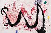 Miro, Joan, La Danse du feu, Farblitho aus Miro et Artigas, Ed. Maeght la vallois, Paris 1963, ca. 37 x 55 cm, PP, u.Gl., R.