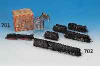Eisenbahnkonvolut: drei Loks und drei TenderHornby England, Spur HO, Metall lackiert, mit Gebr.-spuren, dazu Sput N Lok mit Tender, deutsch, ...