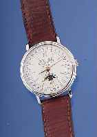 SINN Herrenarmbanduhr, Edelstahl, um 1992, anbei Serviceunterlagen von 1997, Automatik m.Zentralsek. u. Vollkalenderanz. incl. Mondph.,beids. geh. ...