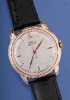 DOXA Herrenarmbanduhr Modell Automatique, Ref.-Nr. 862294, Schweiz um 1950, RG 585/000- Rundgeh., D. 35 mm, bet. Bandanst., Boden u. Glasr. ...