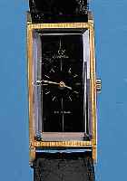 OMEGA DAMENARMBANDUHR MODELL DE VILLE, REF.-NR. 8269/209, SCHWEIZ UM 1974, GG 750/000, GE-ZOG. RECT.-FORM IN SICH L. GEW., MINERALGL., MEHRFACH ...