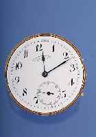 A. LANGE & SÖHNE Savonettetaschenuhrwerk in sogenannter DUF-Qualität, Werkpaßring u. Cuvette, Email-Orig.-Blatt, 2-teilig, minim. rissig ...