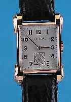 IAXA Herrenarmbanduhr, Schweiz um 1950, Metallgeh. aufw. nachverg., Edelst.-Boden ge- dr., Orig.-Blatt l. fleck., 15 St., Rundanker-werk, ...
