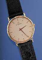 ETERNA Herrenarmbanduhr Modell Quartz, Ref.-Nr. 140432968S, Schweiz um 1990, GG 750/000, flache Gesamtausf., Boden gedr., Mineralflach-gl., ...