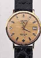 LONGINES HERRENARMBANDUHR MODELL ADMIRAL, REF.-NR. 8743926, SCHWEIZ/USA UM 1962, GG 750/000, EINSCHALENGEH., GET. A-WELLE, BEI FER- TIGST. ...