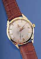 OMEGA Herrenarmbanduhr Modell Constellation, Ref.-Nr. 2782-12SC, Schweiz um 1954, Edelst. Boden gedr., starke GG-Schultern, GG-Lünette, ...