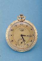 DOXA HERRENTASCHENUHR LEPINEAUSFüHRUNG, REF.-NR. 15013/50, SCHWEIZ UM 1930, GG 750/000, RäNDER IN BLATTDEKOR, RüCKS. RAUTEN- U. BLü- TENDEK., ...