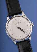 IWC Herrenarmbanduhr, Ref.-Nr. 1345617, Schweiz um 1955, Edelst., Boden u. Glasr. ge- dr., Blatt rest., Kal. 89, Streifenschl., Handaufzug, ...